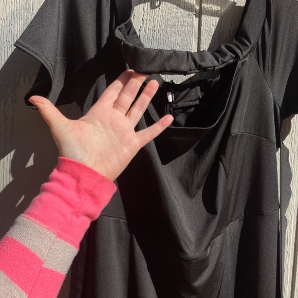 Black Split Flare Leg Off-The-Shoulder Halter/Waist Tie ElegantJumpsuit szXXL - Picture 8 of 10